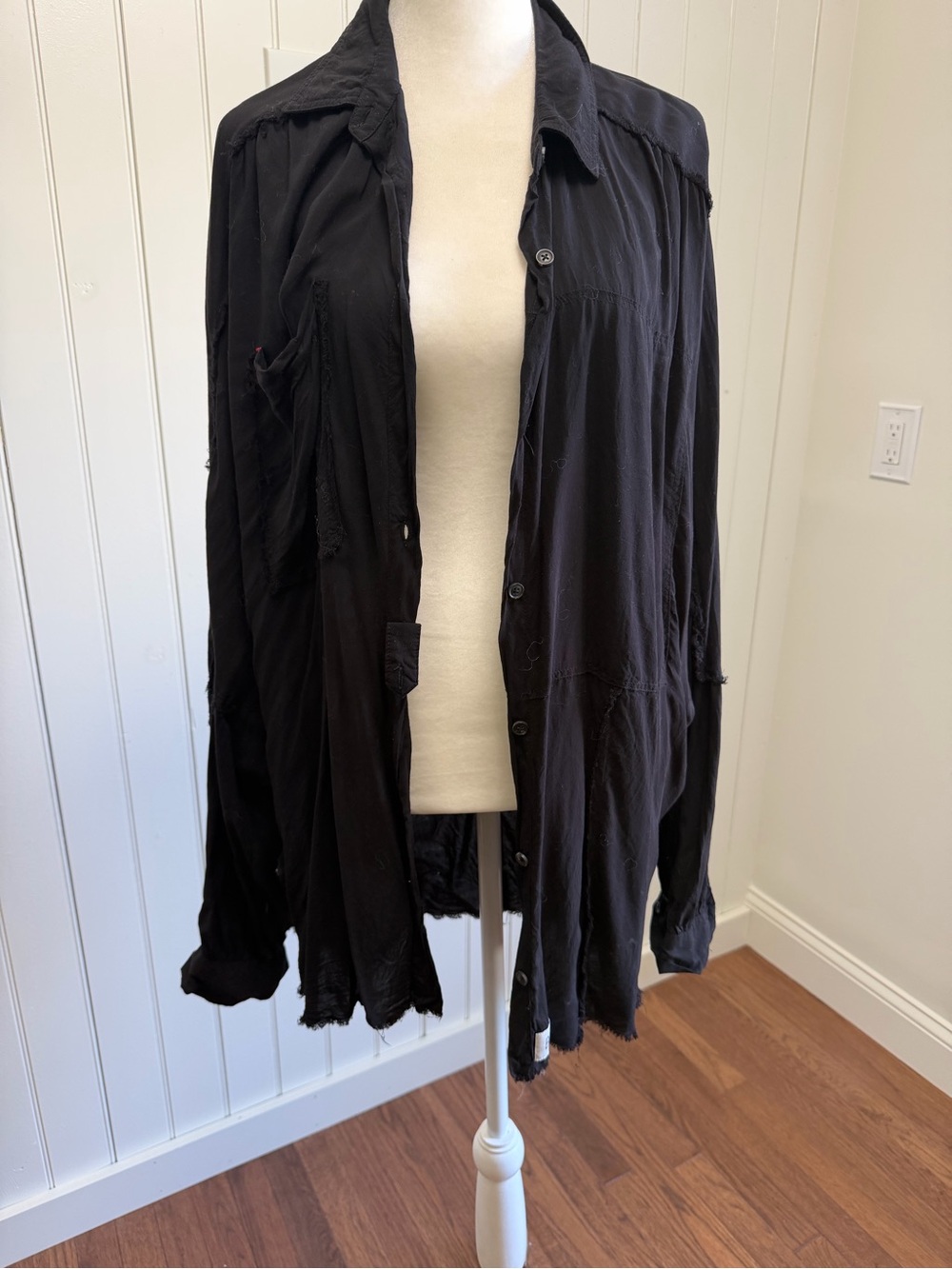 BDG Black Button-Down Shirt